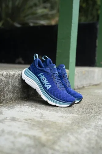 Hoka Gaviota 5 Bellwether Blue / Evening Sky  Forget what you thought you knew about stability shoes. The Gaviota 5’s new stabil