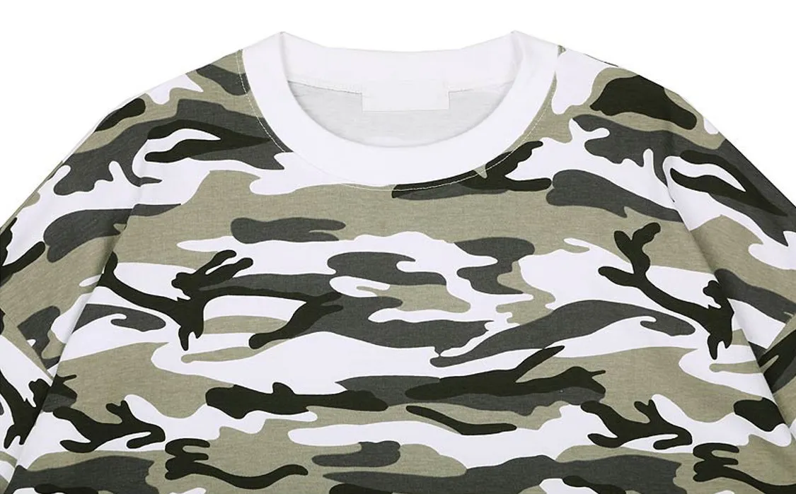 HOLY IN CODE  |Crew Neck Pullovers Camouflage Unisex Street Style U-Neck