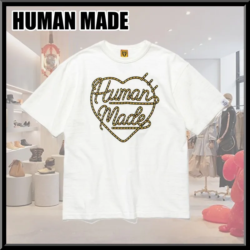 HUMAN MADE  |Crew Neck Pullovers Heart Unisex Street Style Plain Cotton