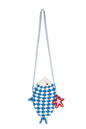 Hunter Bell Fish Purse, Blue Stripe