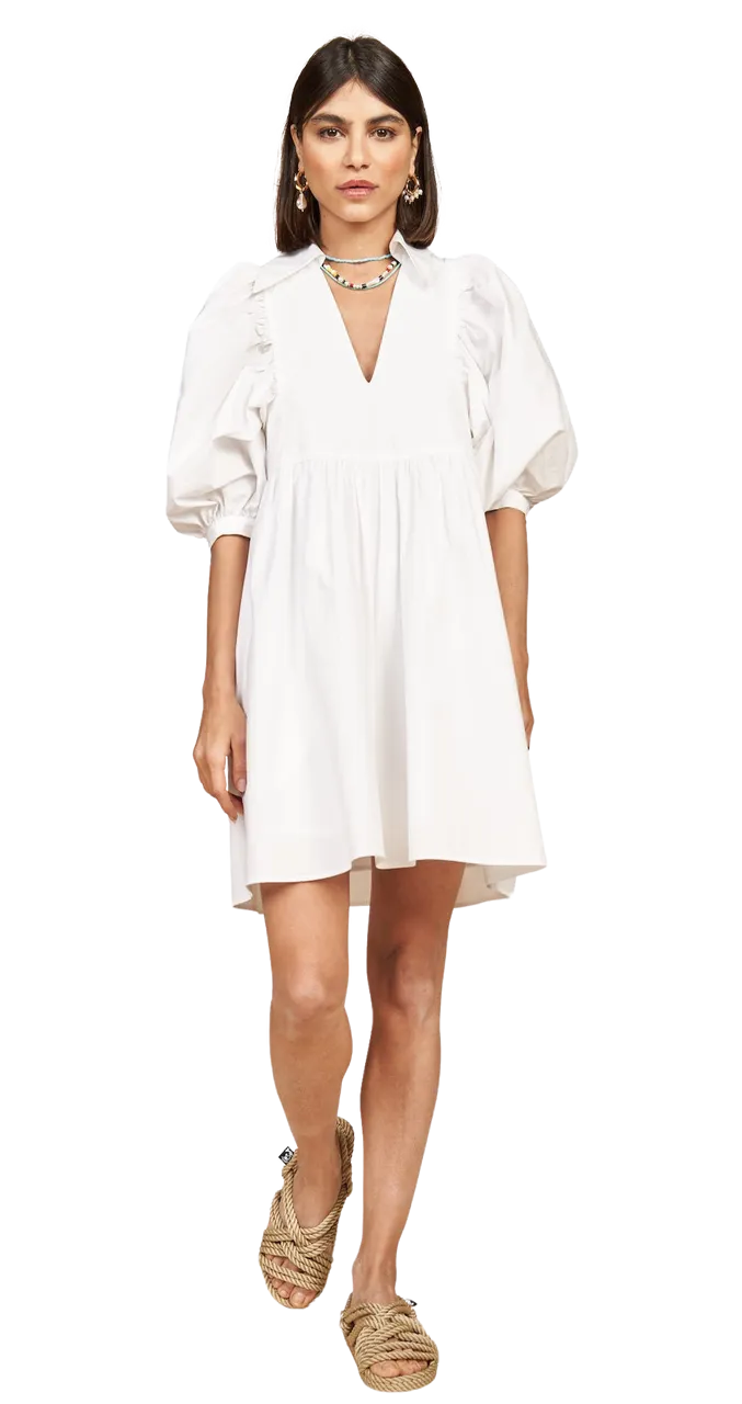 Hunter Bell Noah Dress, Bright White