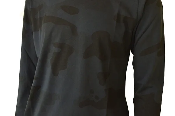 Hydrogen  |Crew Neck Pullovers Camouflage Fine Gauge Street Style