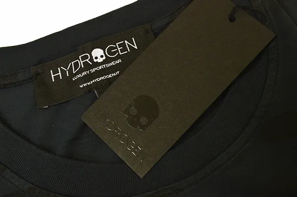 Hydrogen  |Crew Neck Pullovers Camouflage Fine Gauge Street Style