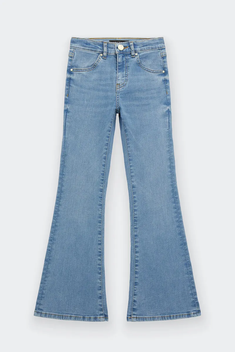 JEANS STRETCH A CAMPANA BLU