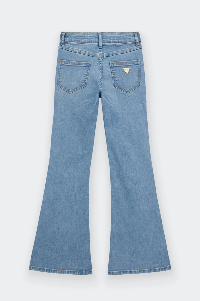 JEANS STRETCH A CAMPANA BLU