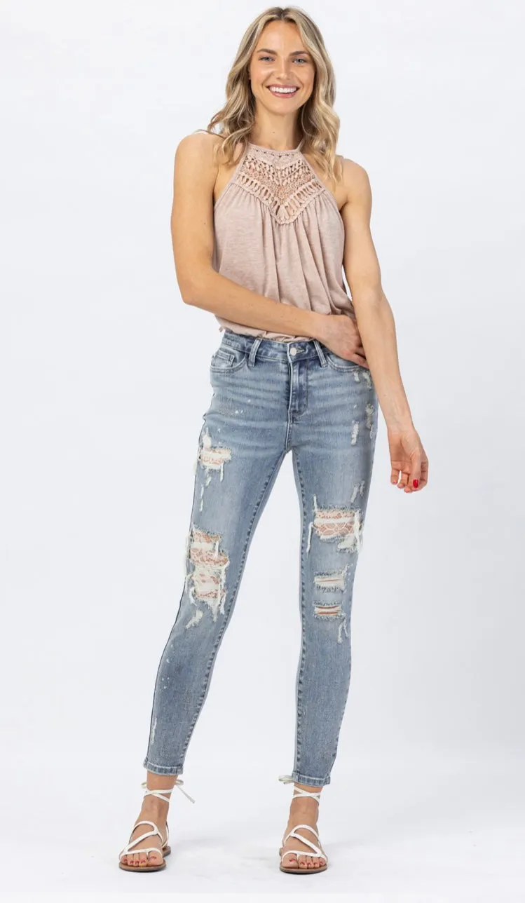 Lace Lace Baby Jeans(l22)