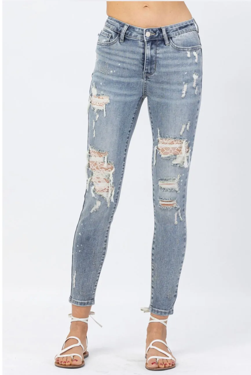 Lace Lace Baby Jeans(l22)