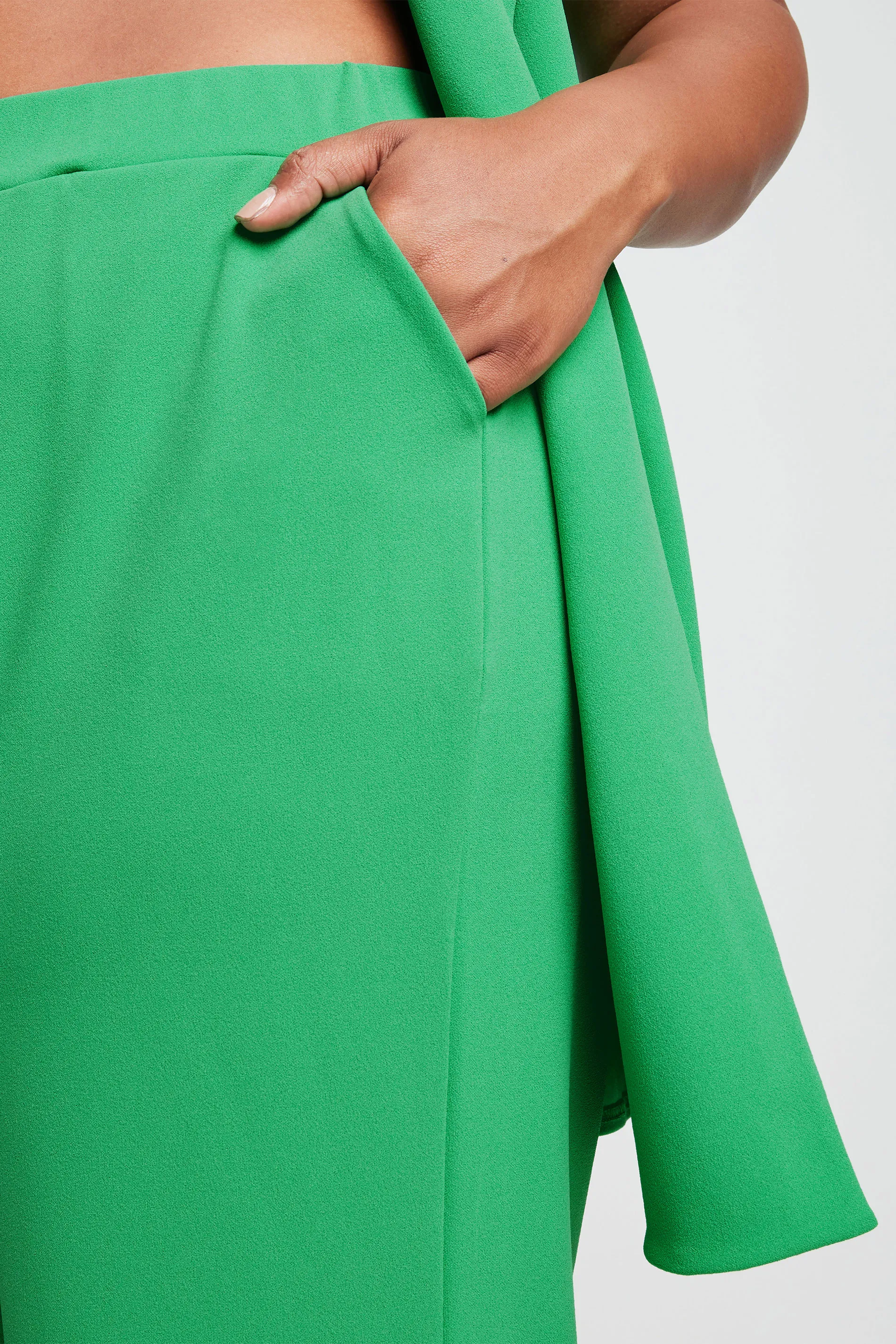 LIMITED COLLECTION Curve Green Wide Leg Trousers