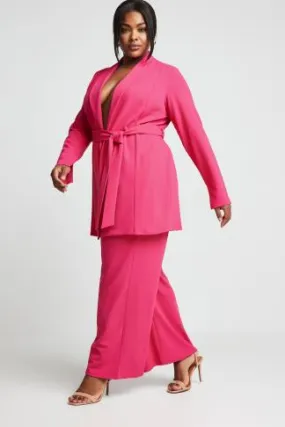 LIMITED COLLECTION Curve Pink Wide Leg Trousers