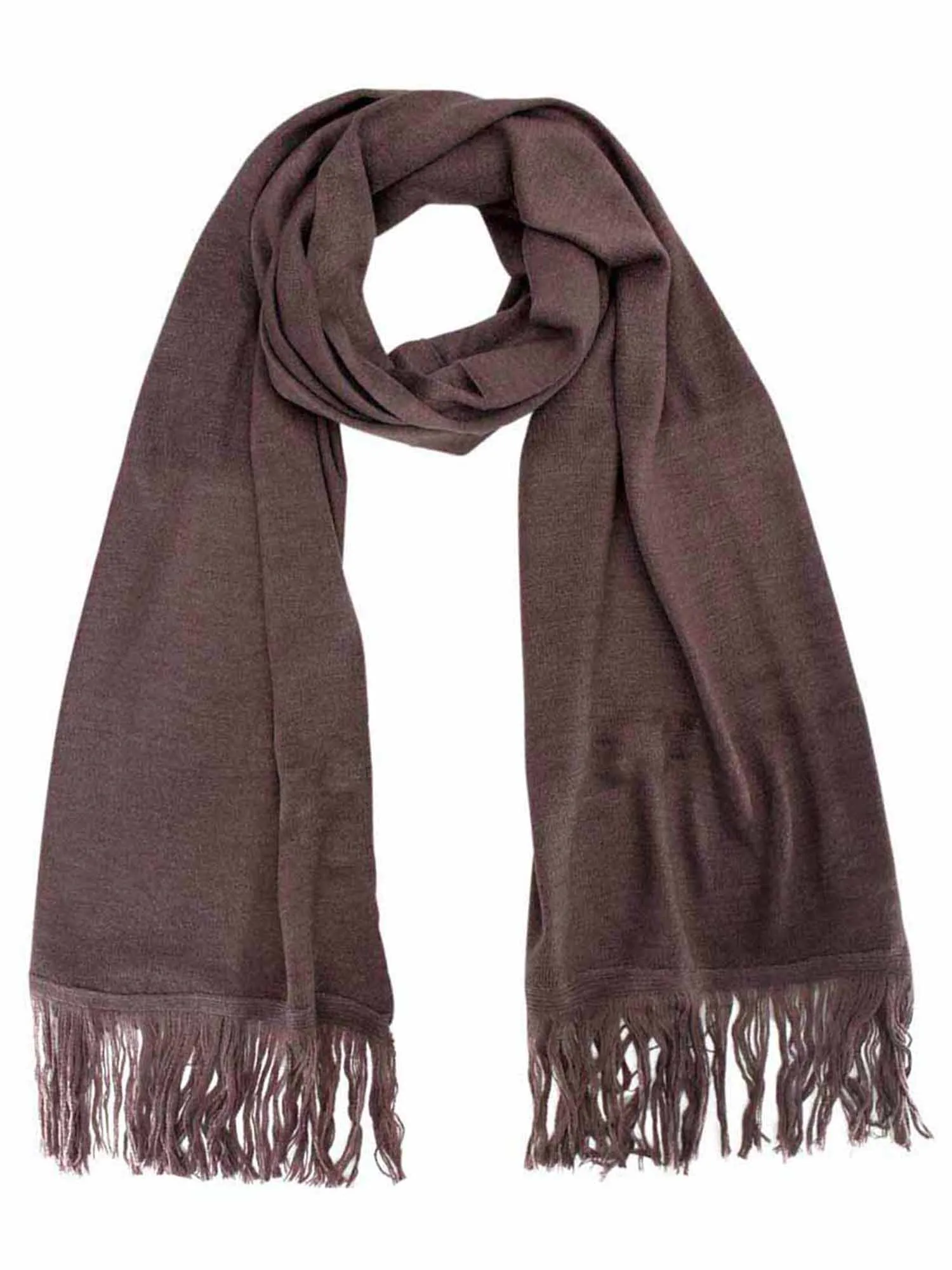 Long Unisex Simple Neck Scarf With Fringe