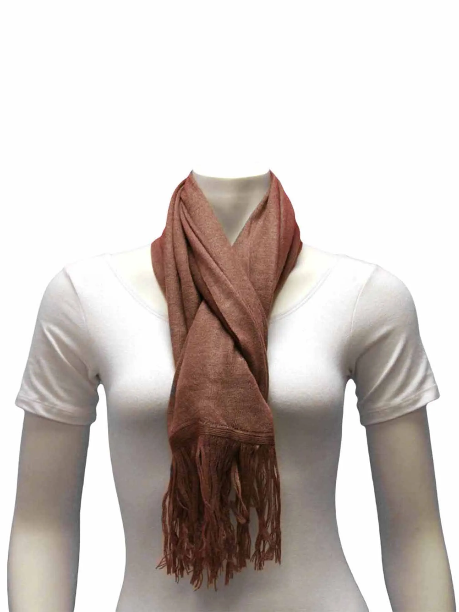 Long Unisex Simple Neck Scarf With Fringe