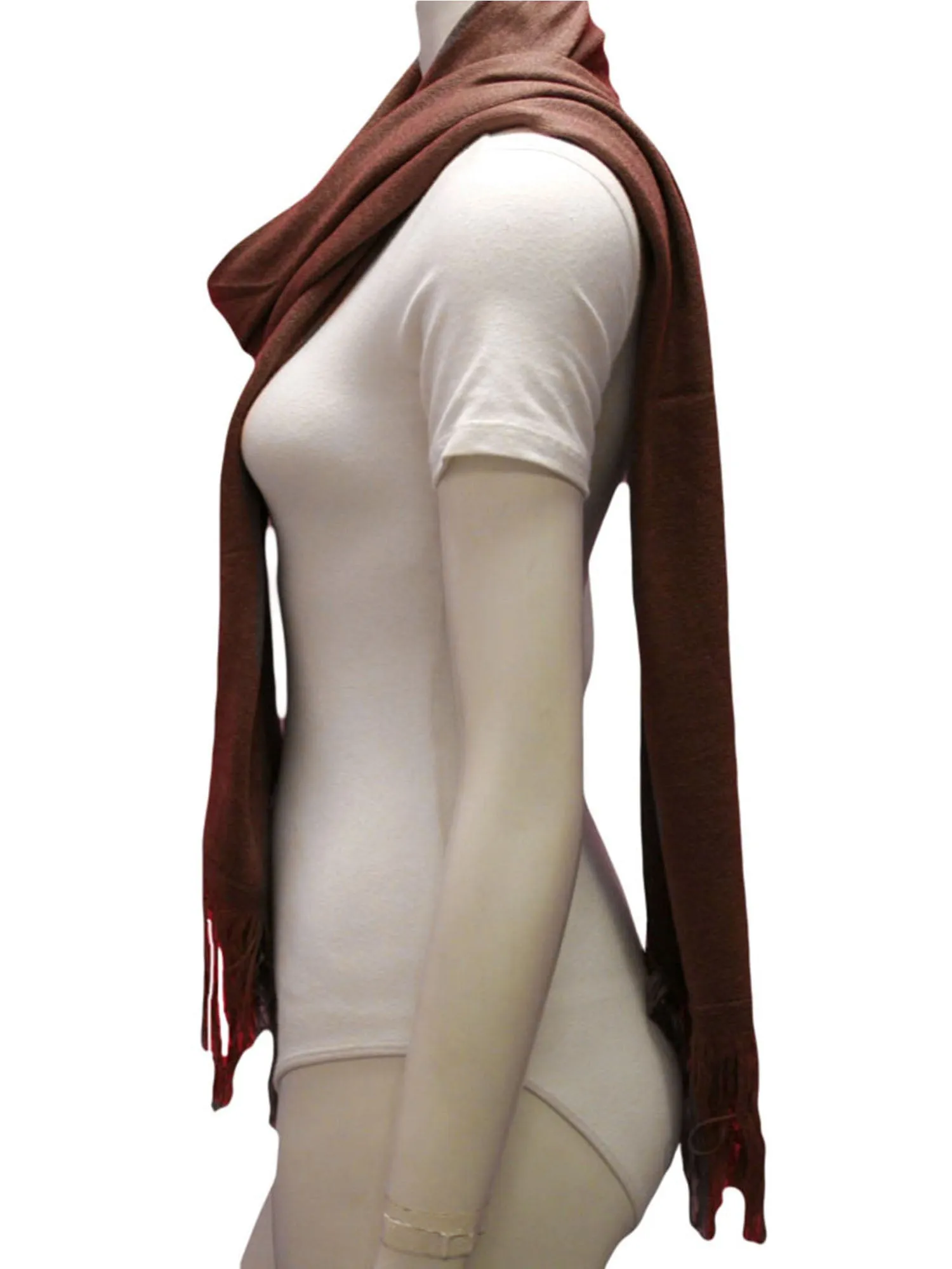 Long Unisex Simple Neck Scarf With Fringe