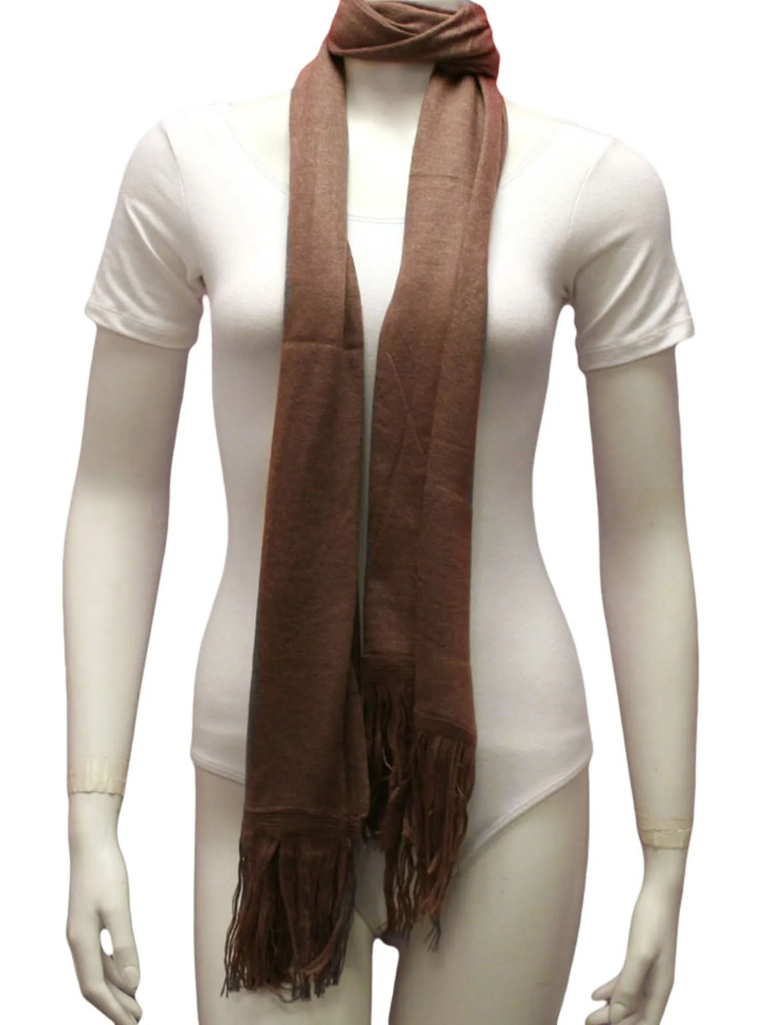 Long Unisex Simple Neck Scarf With Fringe