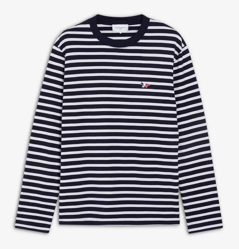 MAISON KITSUNE  |Crew Neck Pullovers Stripes Unisex Street Style U-Neck