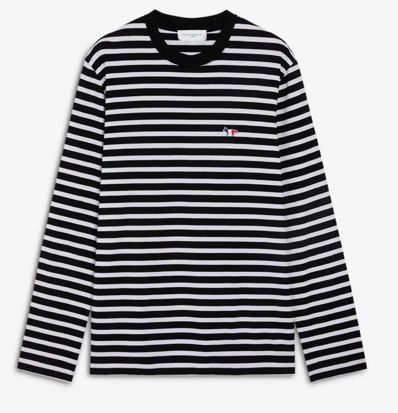 MAISON KITSUNE  |Crew Neck Pullovers Stripes Unisex Street Style U-Neck