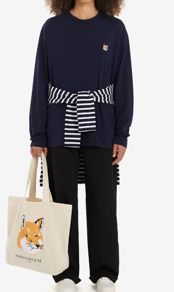 MAISON KITSUNE  |Crew Neck Pullovers Unisex Street Style U-Neck Long Sleeves