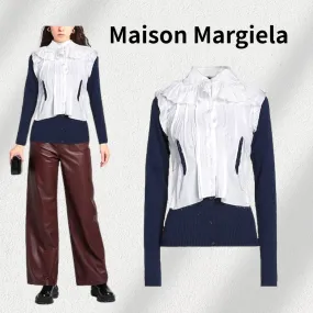 Maison Margiela  |Casual Style Wool Long Sleeves Plain Medium Cardigans