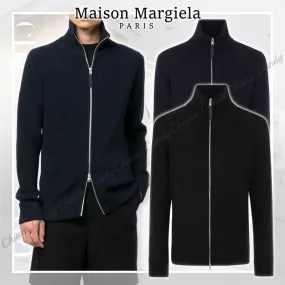 Maison Margiela  |Wool Long Sleeves Plain Cotton Designers Sweaters