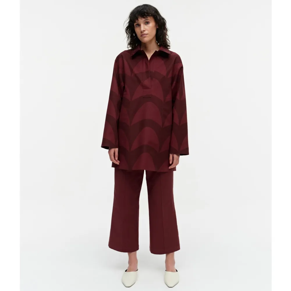 marimekko  |Long Sleeves Cotton Medium Oversized Shirts Tunics