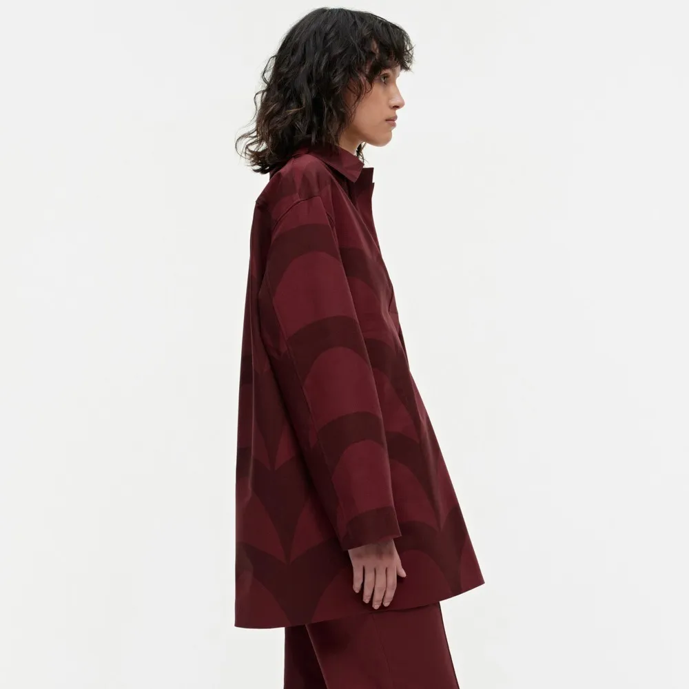 marimekko  |Long Sleeves Cotton Medium Oversized Shirts Tunics