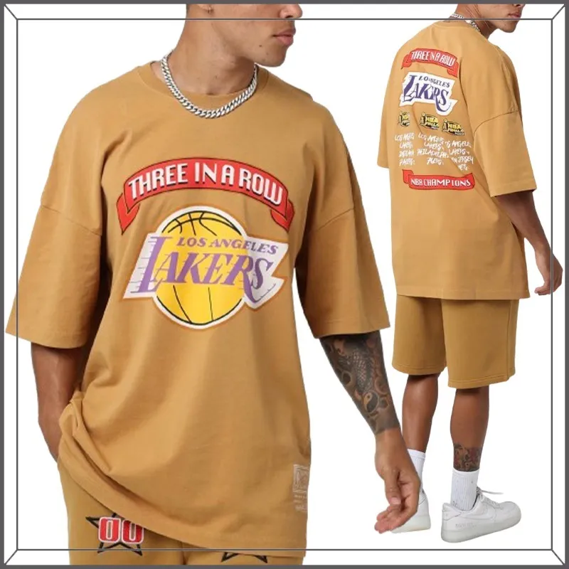 Mitchell&Ness  |Crew Neck Pullovers Street Style Plain Cotton Short Sleeves