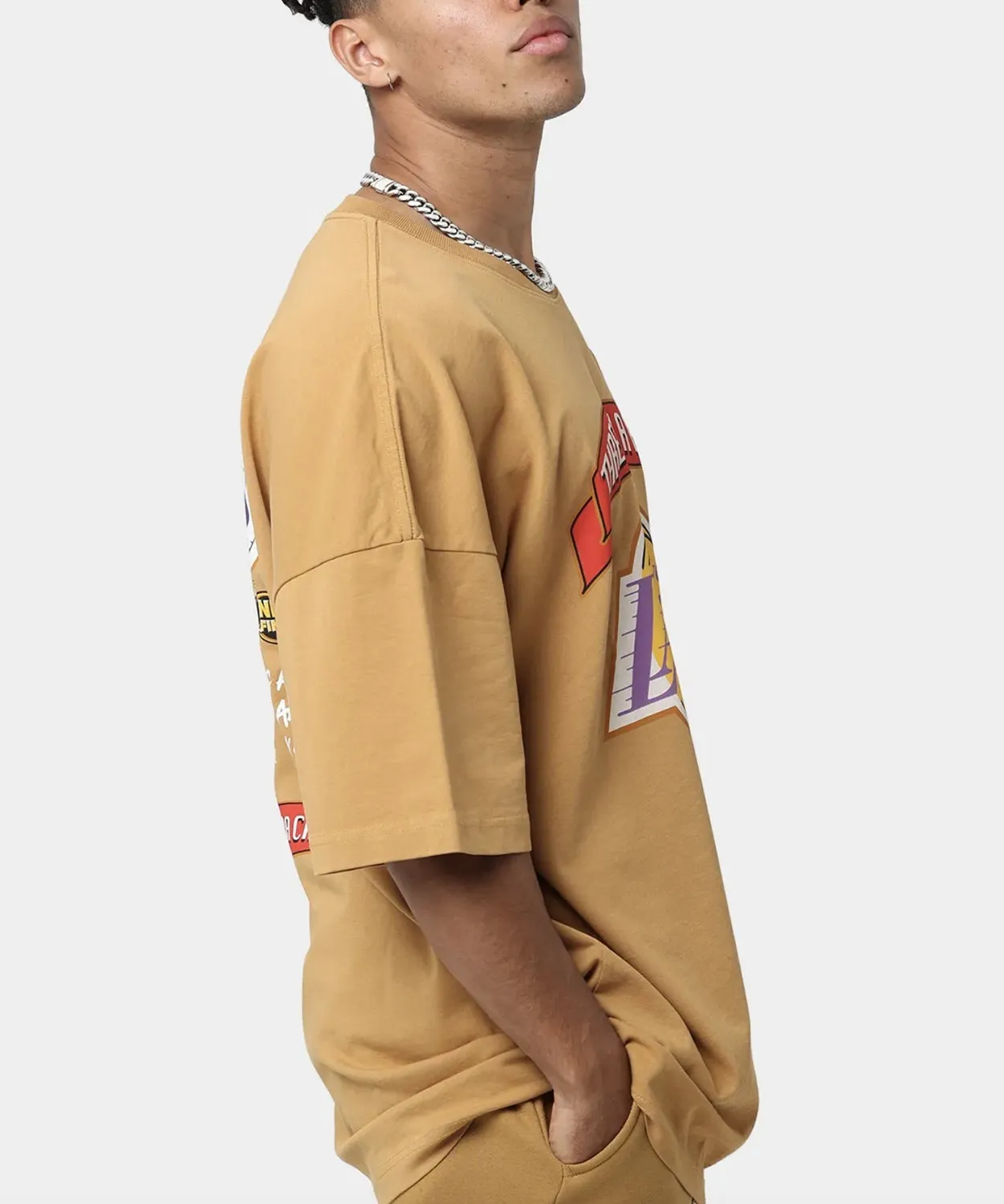 Mitchell&Ness  |Crew Neck Pullovers Street Style Plain Cotton Short Sleeves