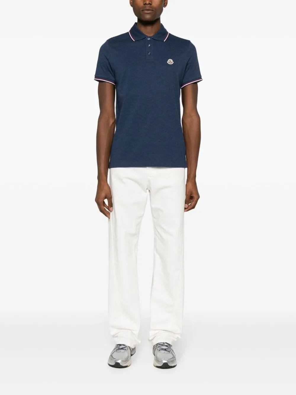 Moncler Polo bleu nuit avec logo