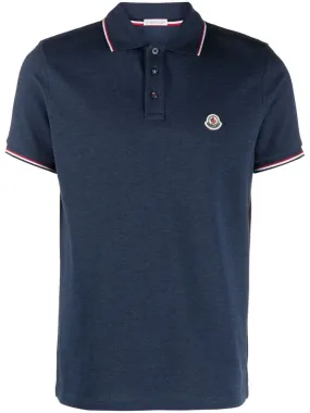 Moncler Polo bleu nuit avec logo