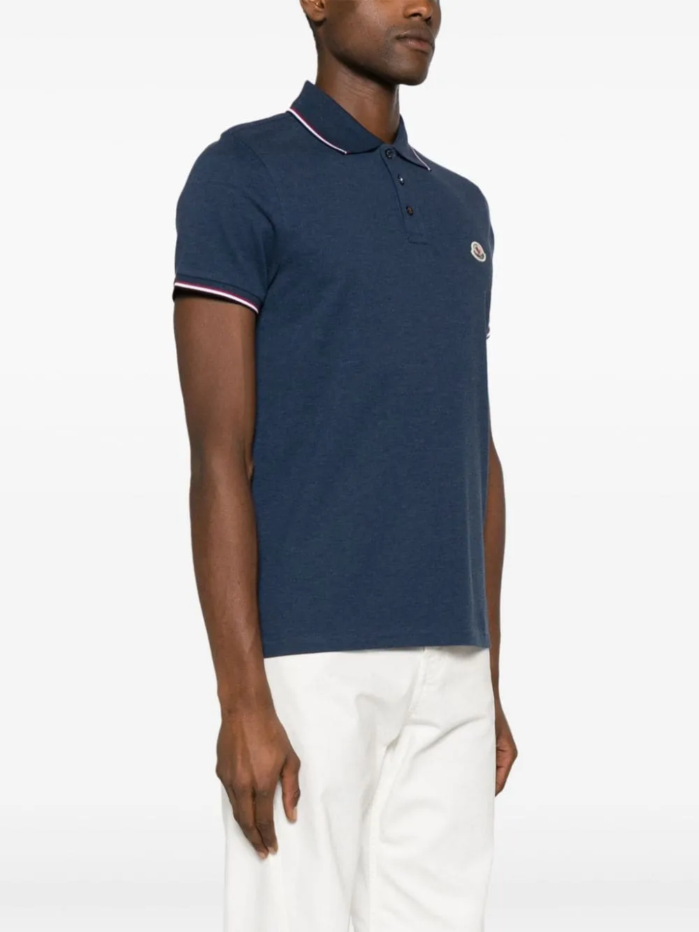 Moncler Polo bleu nuit avec logo