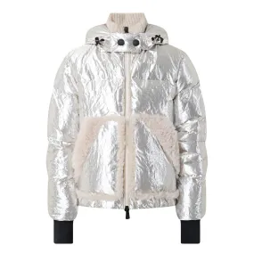 MONCLER Trevelin Metallic Down Jacket - Yellow