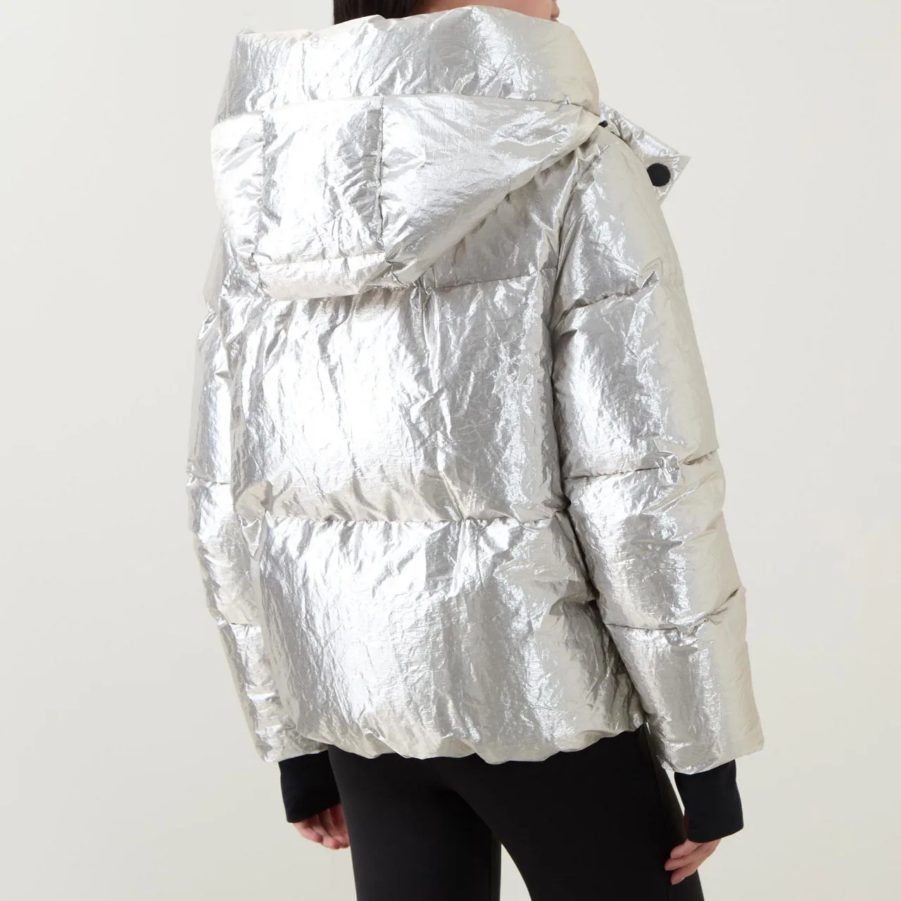 MONCLER Trevelin Metallic Down Jacket - Yellow