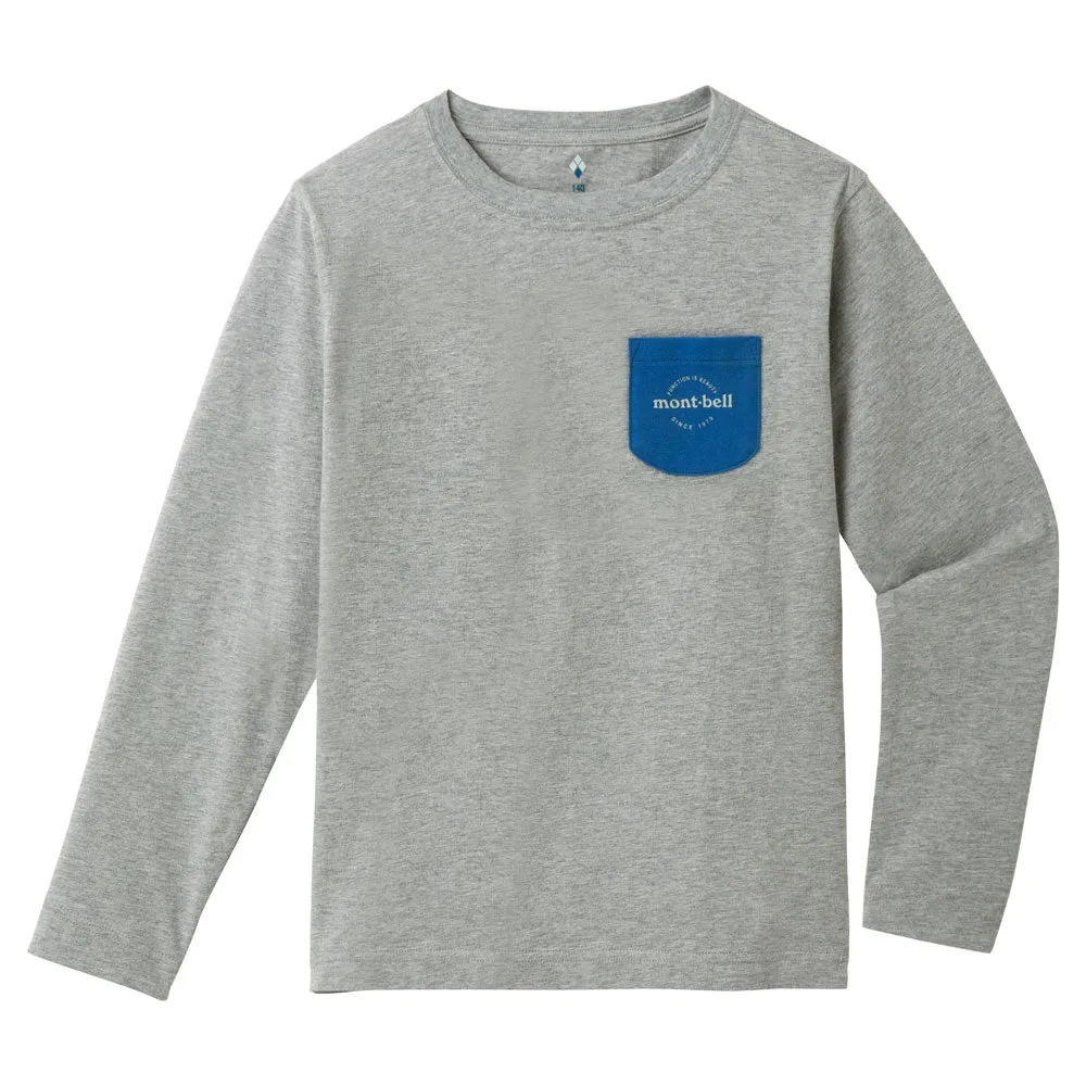 MONTBELL Kid's COTTON Long Sleeves POCKET TEE