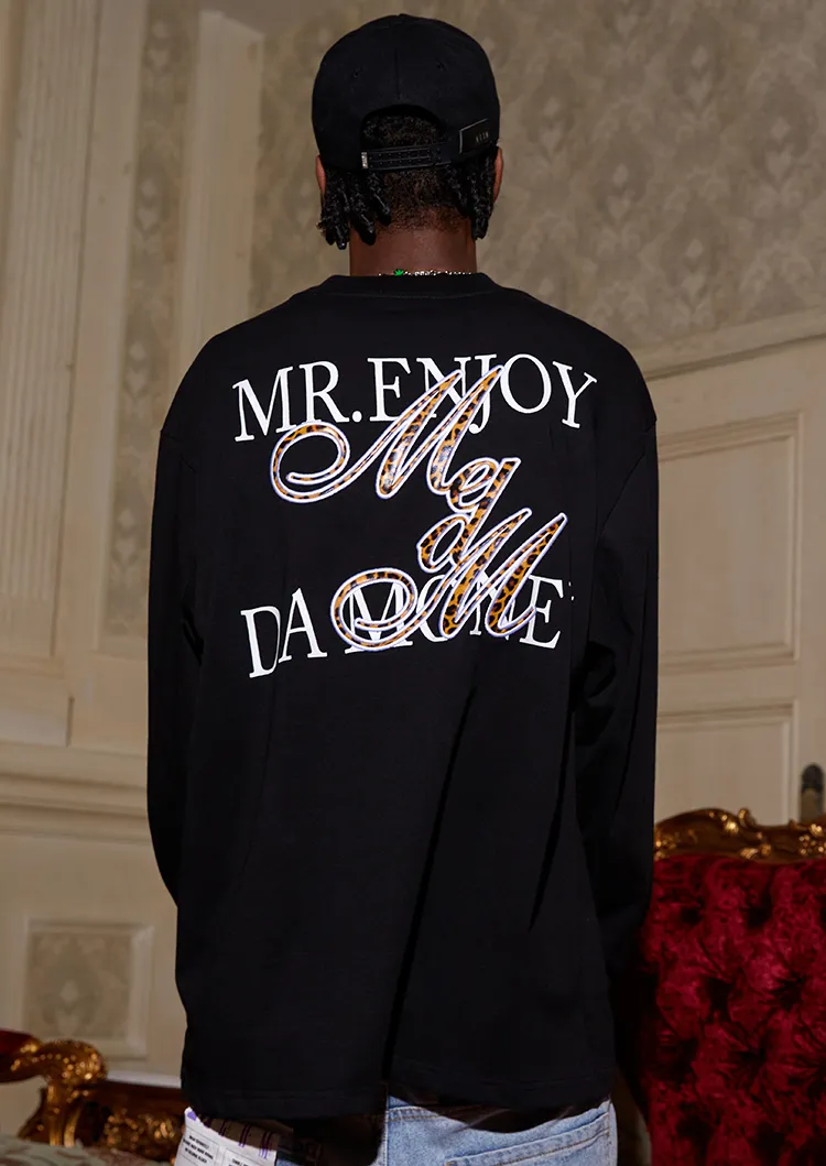 MR. ENJOY DA MONEY  |Crew Neck Pullovers Leopard Patterns Unisex Blended Fabrics