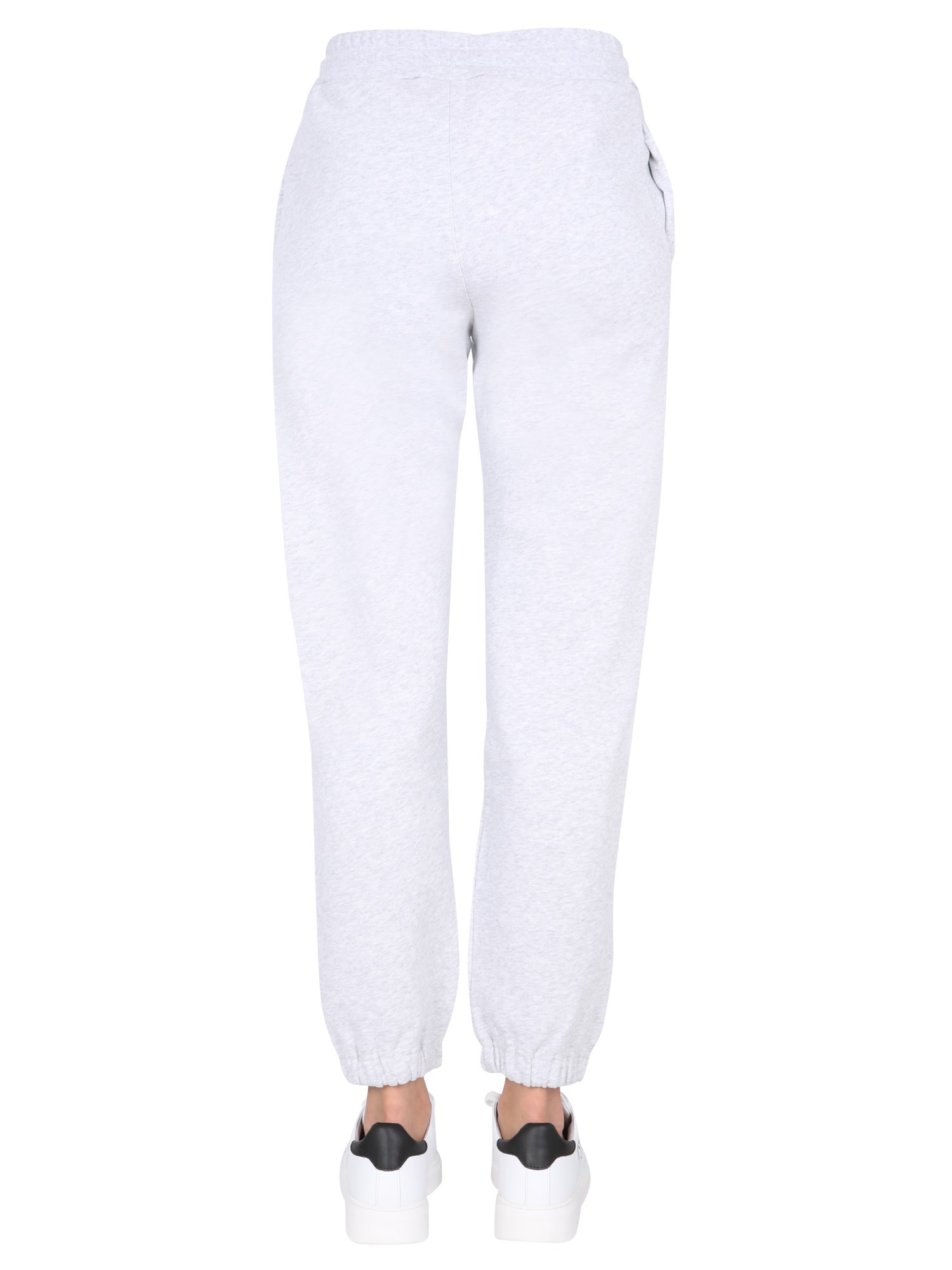 MSGM    JOGGING PANTS IN COTTON SWEATSHIRT WITH LETTERING LOGO PRINT