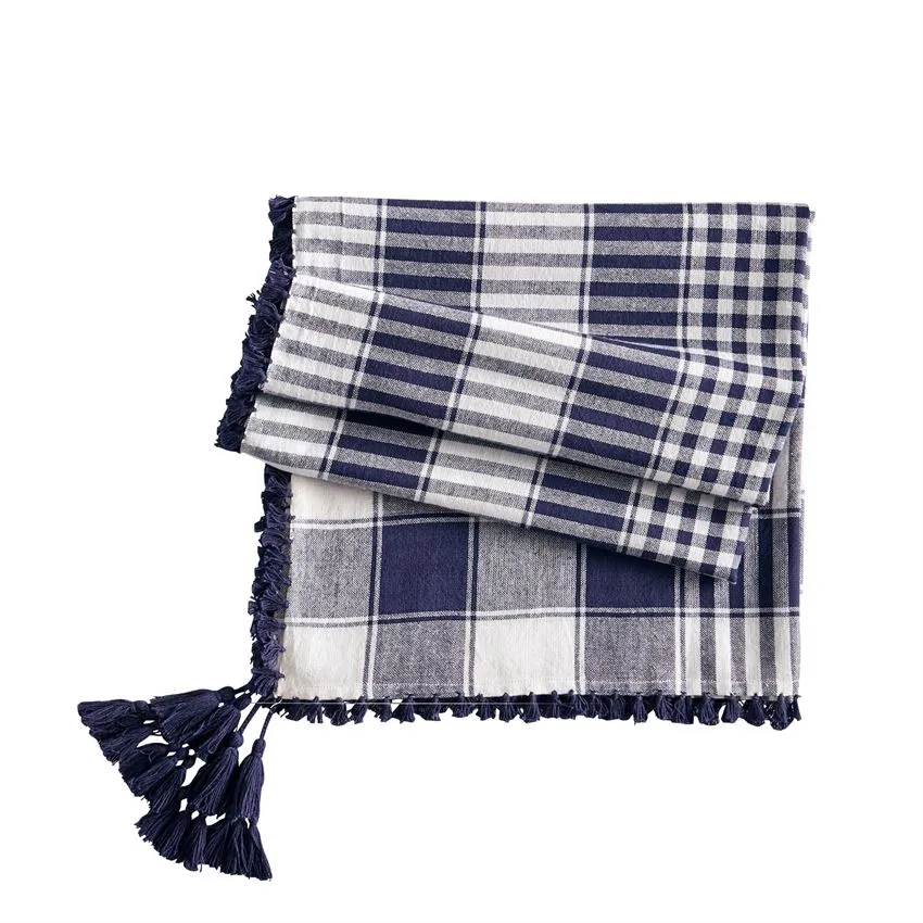 Mudpie Plaid Tassel Scarf