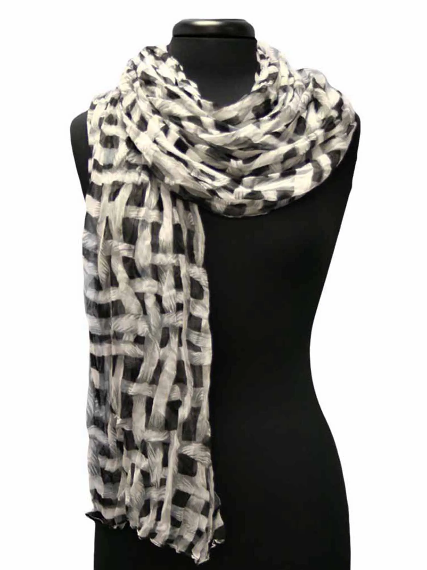 Multicolor Lightweight Weave Print Scarf