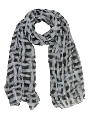 Multicolor Lightweight Weave Print Scarf