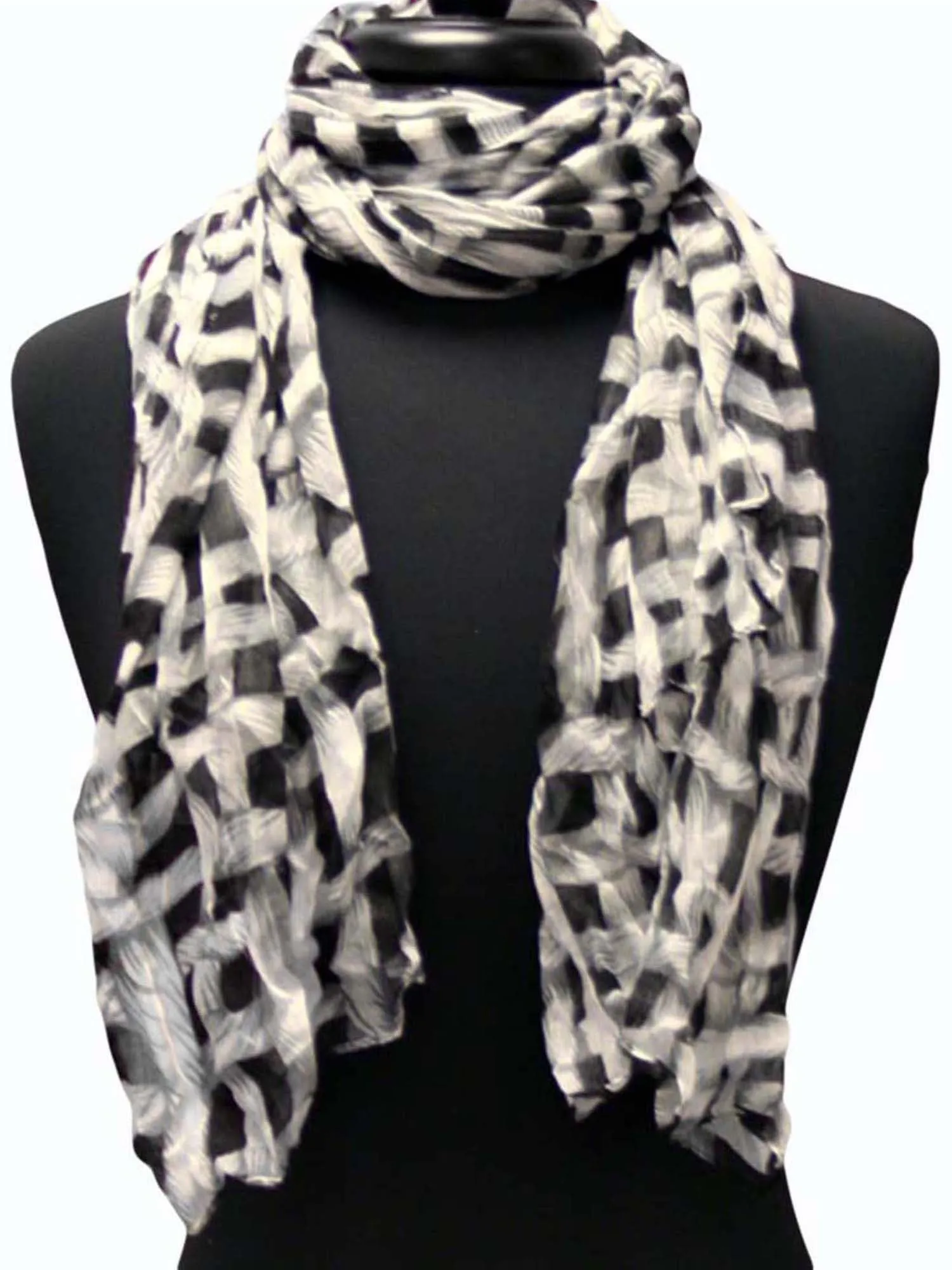 Multicolor Lightweight Weave Print Scarf