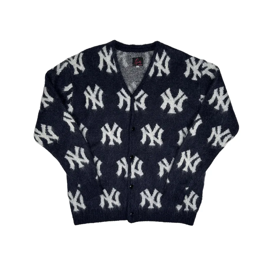 NEEDLES X BEAMS BOY MLB MOHAIR BLEND CARDIGAN