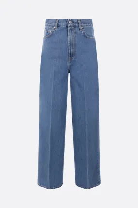 organic denim wide-leg jeans