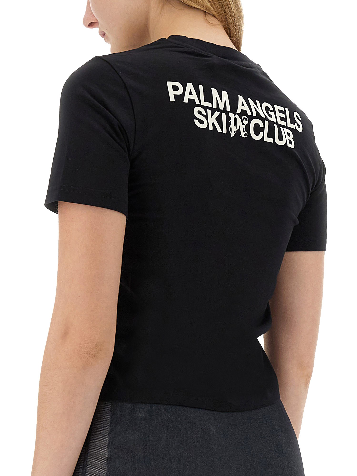 PALM ANGELS    PALM SKI CLUB TIGHT T-SHIRT