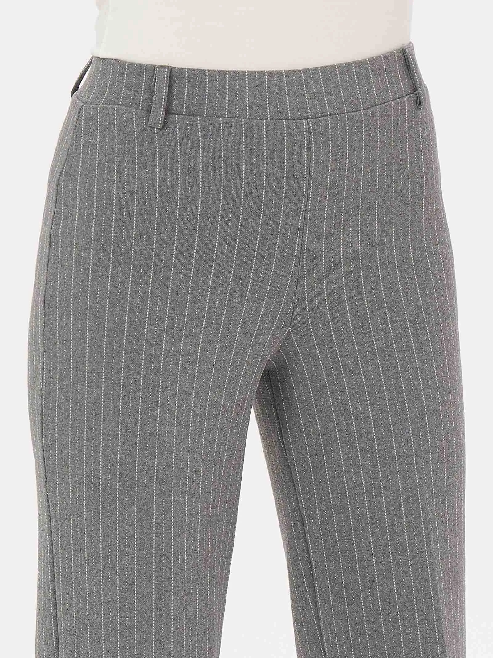 Pantalone ampio in tessuto Eco Jacquard - Fant.Ardesia Mel.