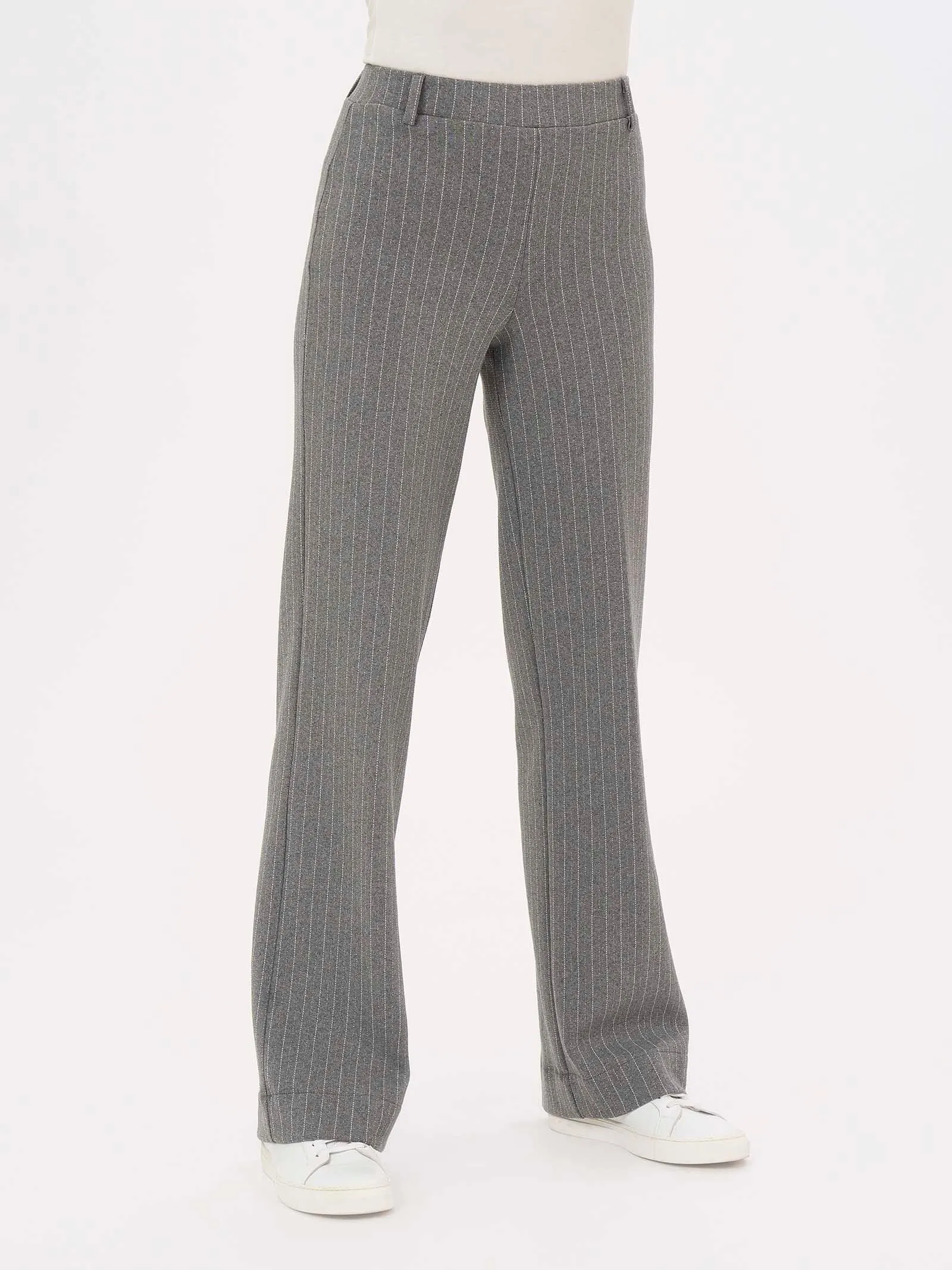 Pantalone ampio in tessuto Eco Jacquard - Fant.Smoky Mel.