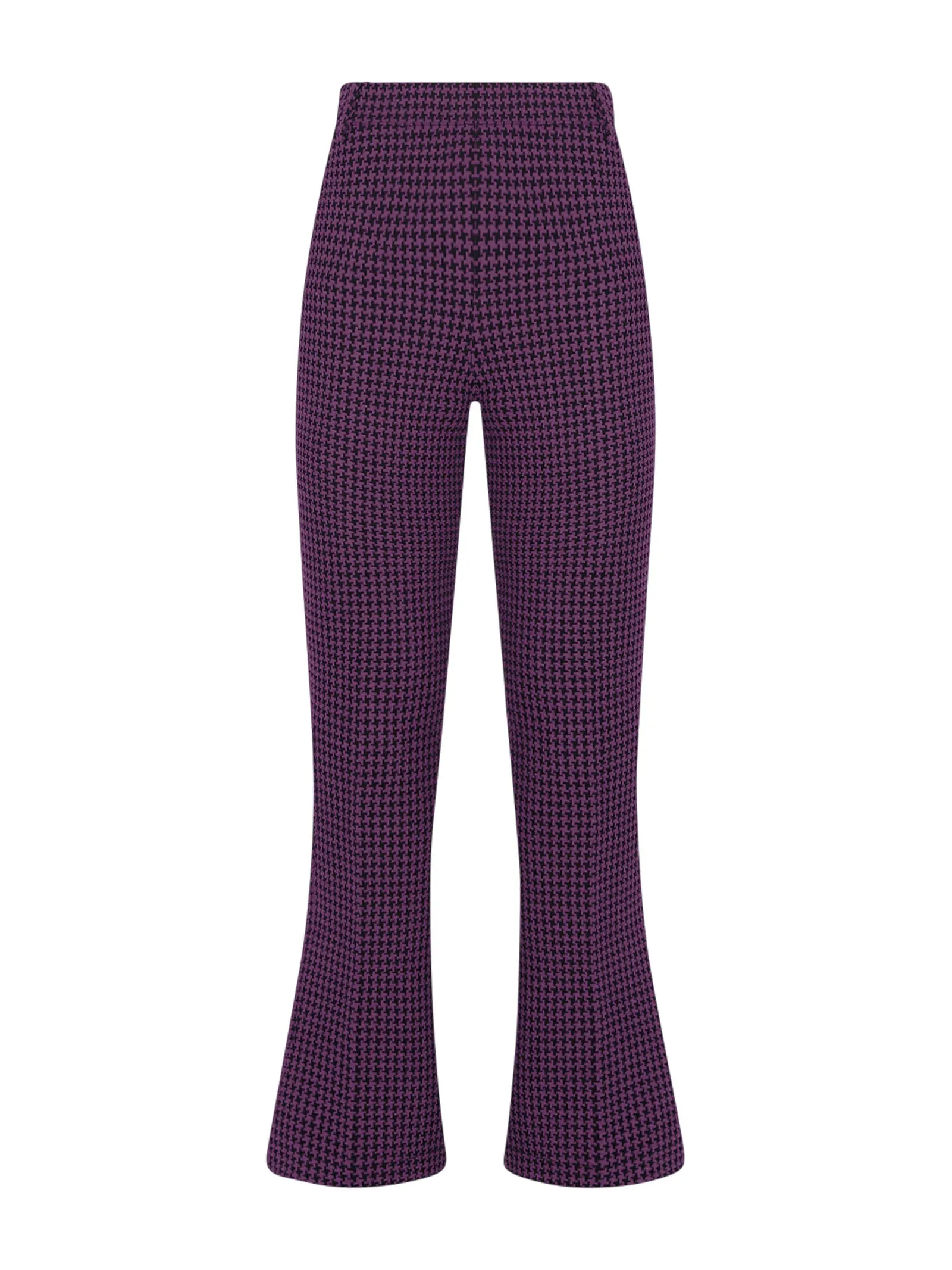 Pantalone flare in tessuto Eco Jacquard - Fant. Sunset Purple