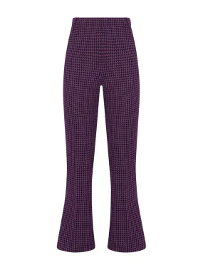 Pantalone flare in tessuto Eco Jacquard - Fant. Sunset Purple