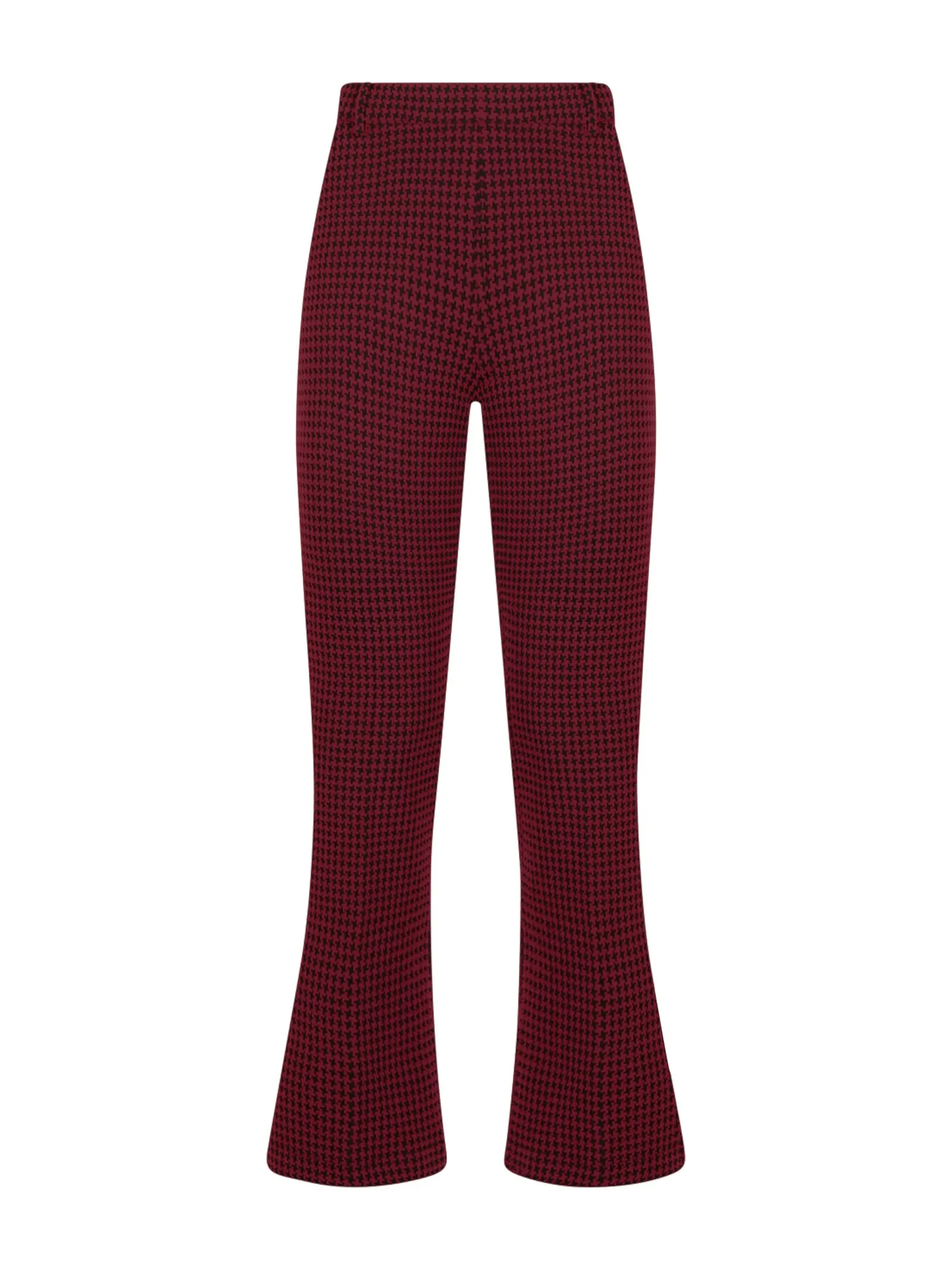 Pantalone flare in tessuto Eco Jacquard - Fant. Tibetan Red