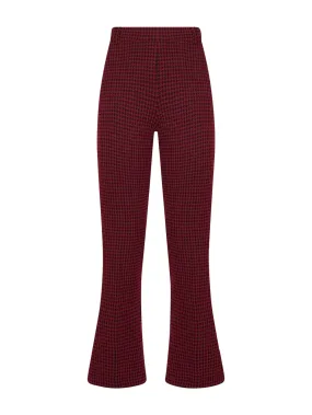 Pantalone flare in tessuto Eco Jacquard - Fant. Tibetan Red