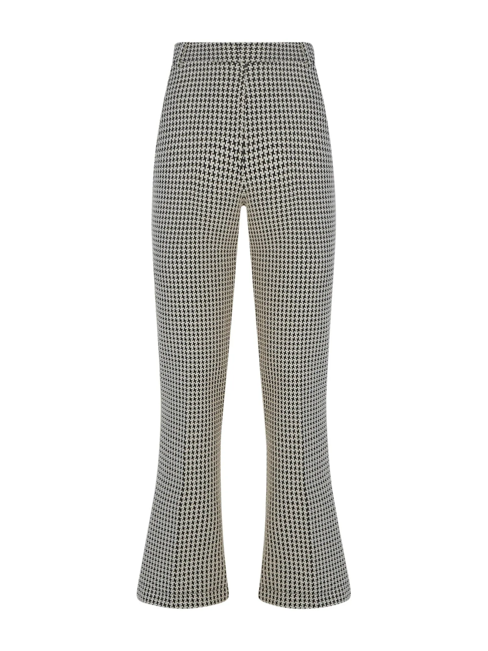 Pantalone flare in tessuto Eco Jacquard - Fant.Nero