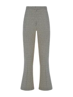 Pantalone flare in tessuto Eco Jacquard - Fant.Nero