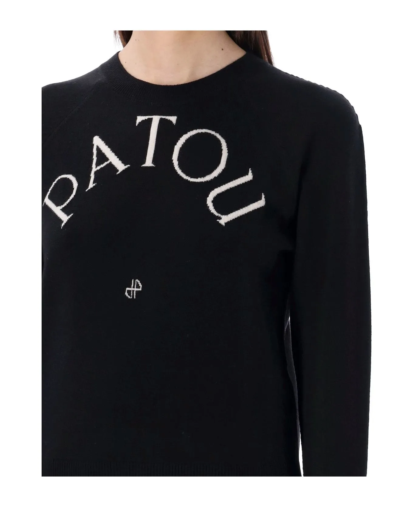 PATOU  |Wool Long Sleeves Plain Logo V-neck & Crew neck